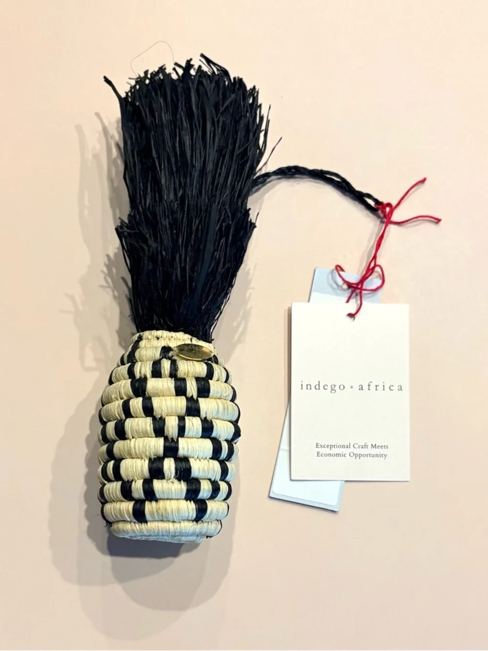Frances Valentine Raffia Bag Charm. 2” W x 5.75” H. Brand new! - Picture 3 of 7